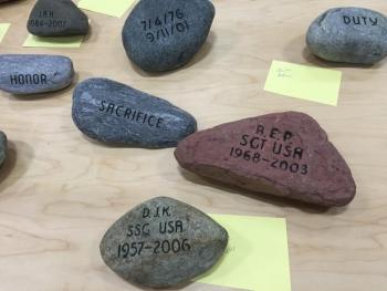 Close-up on some of the stones. KATRINA CLARK/Boothbay Register