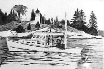 Drawing by John Butke, The Butke Gallery, Sawyer’s Island ME