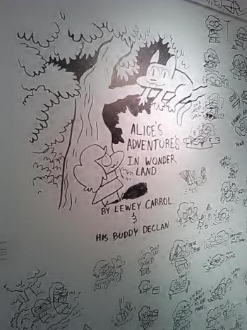 Alice’s Adventures in Wonderland Marker Illustration by Declan McCarthy (Photo by Kay Stephens)