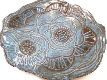 Barbara Fischer Eldred “Flower Bowl” high fired and glazed stoneware. Barbara Fischer Eldred