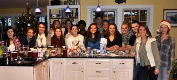 The 2015-2016 Lincoln Academy girls basketball team. Pictured from left are, front: Courteney Peabody, manager, Brie Wajer, Kaitlyn Feltis, Olivia York, Anna Hatch, Kortney Mckenna, Alyx York, Samantha Burke. Bailey Plourde, Chloe Hallowell, Julianna Lafrenaye; back: Cagney O’Brien, Dorothy Hodous, Karan Nair, manager, Avae Traina and Brianna Genthner. Courtesy photo