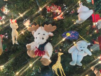 Christmas trees at the Festival of Trees 2015 are decorated with every manner of adornments imaginable including sparkling bulbs, stars and soft fuzzy creatures. SUZI THAYER/Boothbay Register
