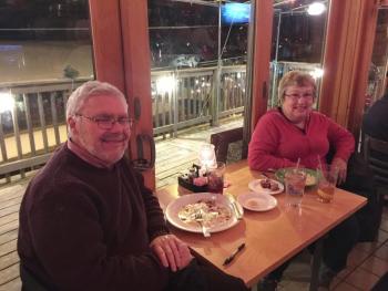 Jay and Lucy Kuder came for dinner but stayed for the fun during Trivia Night. KATRINA CLARK/Boothbay Register