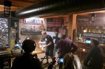 The set of Era Man, at the Watershed Tavern on Jan. 23. Courtesy of Ryan Leighton