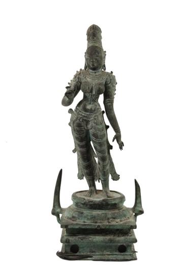 5. 11th Century Indian bronze statue of the deity Parvati. 5. 11th Century Indian bronze statue of the deity Parvati