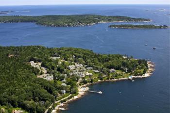 Aerial shot of Spruce Point Inn