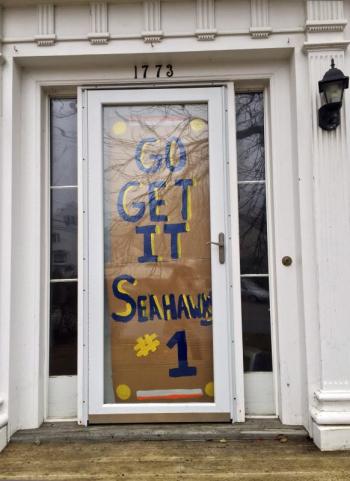 The Perkins’ front door. SUZI THAYER/Boothbay Register