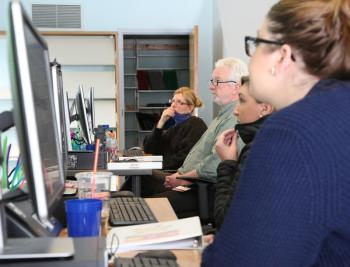 LincolnHealth employees are currently training for the Shared Electronic Health Record (SeHR) system that is scheduled to go live later this spring. The new system will allow inpatient providers to access critical health information more quickly, and allow patients to more easily access their health information. Courtesy of LincolnHealth