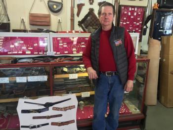 Peter Dombrowski of Tigger Leather Silversmith, in Boothbay Harbor for 38 years. SUZI THAYER/Boothbay Register