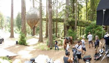 On a set during the filming of the “Shannara Chronicles.” Courtesy of Brian Papineau