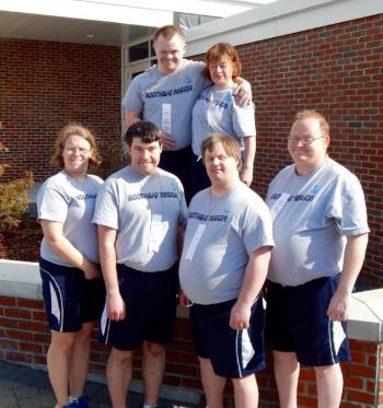 Finishing fourth in the adult competition were, from left, back row: Danny Miller, Ronda LeConte; front row: Brenda LeConte, Joey Ranco, Matt Farnham and Donny Dunning. Courtesy photo
