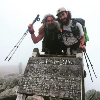 End of the Trail, August 8th, 2015 ... 149 days, 57 pounds lighter, seven lost toenails, three pairs of shoes worn out, and six stitches. Courtesy of Steve Berger