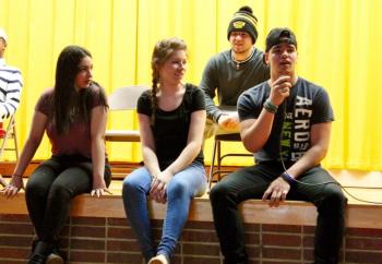 Maine Inside Out artists at the BRHS Wellness Day. Courtesy of Noah Sherburne