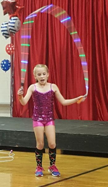 Hannah Hills during her talent performance at the Miss Windjammer Pageant. STEVE EDWARDS/Boothbay Register