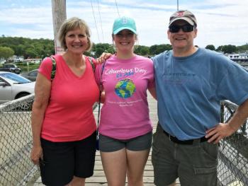 Brian Dyke was here from Plainville, Massachusetts with his wife Cheryl and daughter McKenzie for a couple days. SUZI THAYER/Boothbay Register