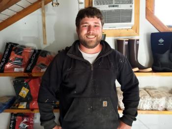 Drew Wallace, manager of Boothbay Lobster Wharf, is helping oversee operations at the new marine supply store. SUZI THAYER/Bootbay Register