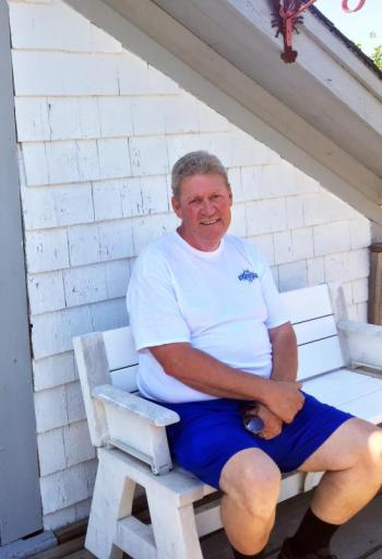 Owner of the new marine supply store at the Boothbay Lobster Wharf, Tom Philbrick. SUZI THAYER/Boothbay Register