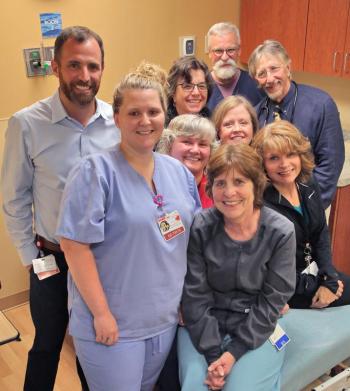 Experienced emergency providers offer care with a personal touch at the St. Andrews Urgent Care Center. Pictured are: (clockwise, starting in the upper left) Dr. Tim Fox, Dr. Janet Fowle and Duane Macleod, RN, Dr. Robert Jorden, Carole Sharkey, RN, Rachel Manning, RN and Robyn Ham, Emergency Department technician. Seated in the center are Margaret Ham, Emergency Department technician (on left) and Lori Grinnell, RN. Courtesy of LincolnHealth
