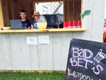 Shawn “Junior” and Natalie Gamage are the proprietors of the new lemonade stand in Boothbay Center, Bad Bet’s. SUZI THAYER/Boothbay Register