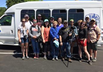 On June 22 this group of photography students and their professor, from Battle Creek, Michigan, were in Boothbay Harbor for some lessons in photography. SUZI THAYER/Boothbay Register