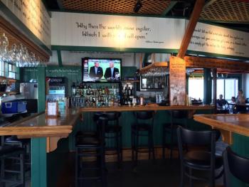 The downstairs oyster bar is a cozy place for a more intimate gathering. SUZI THAYER/Boothbay Register