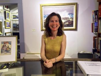 Cordelia Oehmig of Wiscassset Bay Gallery. SUZI THAYER/Wiscasset Newspaper