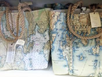 Sea Bags, made in Maine, are the best-selling item in Sweet Bay. SUZI THAYER/Boothbay Register