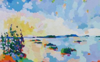Henry Isaacs, “Sunset Across Penobscot Bay”