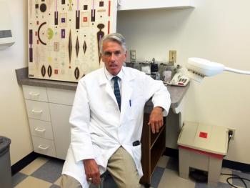 Dr. Ronald Rovner in his Wiscasset office at the Lincoln Medical Partners Building in Wiscasset. SUZI THAYER/Boothbay Register