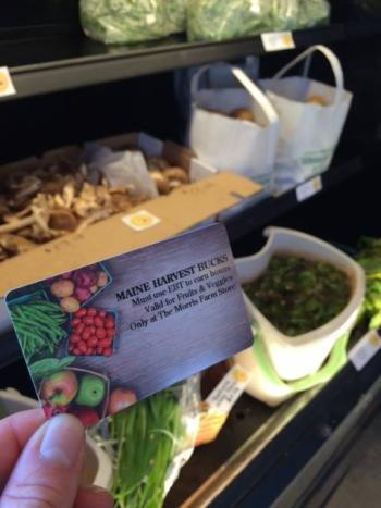 SNAP/EBT customers who sign up for the Morris Farm Store’s Harvest Bucks program receive a gift card. Every time Harvest Bucks shoppers make a purchase with SNAP/EBT, they receive half the value of their purchase back on their gift card, which can be redeemed at any time for local fruits and veggies. Courtesy photo