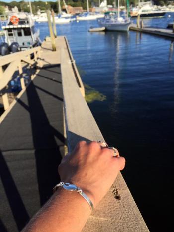 Melissa Matthews has been wearing her Maine Bracelet since 2009. Courtesy of Melissa Matthews