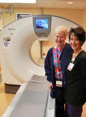 LincolnHealth’s new “64-slice” computed tomography scanner means patients can get the same high quality scans at their community hospital as at much larger hospitals. The new machine also means patients receive significantly less radiation. Pictured with the scanner are LincolnHealth Diagnostic Imaging Director Lana Brandt, left, and CT Scanner Technologist Pam Hepburn. Courtesy of LincolnHealth