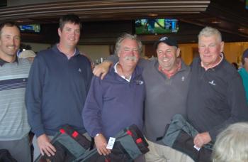Low scoring team of Seth Wescott, Adam Casey, Jay Reynolds, Jeff Graham and Tom Blake. ART MAYERS/Boothbay Register