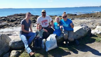 The Ocean Point cleanup crew. Courtesy of Elaine Jones