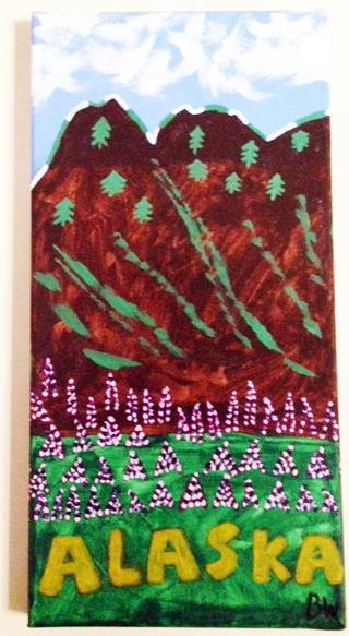 “Alaska,” a painting by Barbara Welborn. Courtesy of Kimberly Welborn