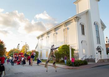 The Farnsworth’s Fall Family Festival features a student-made mask and puppet parade. Courtesy photo