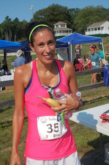 Amy Glase of Long Island, New York was the top woman finisher in half marathon. ART MAYERS/Boothbay Register