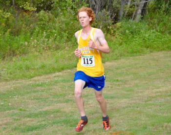 Blake Erhard won his first cross country meet, in heat and high humidity, on Sept. 7 at Hall-Dale. Courtesy of Kerrin Erhard Photo of Blake Erhard