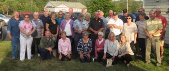Attending the Boothbay Region High School class of 1966 reunion on Sept. 17 are, from left, front row: Joe Burke, Gladys Blackman Beane, Billie Howard-Goldsmith, Sally Perkins, Becky Roberts Traquair, Sheila Giles Thomas; second row: Rozy Rose, Ethel Gosselin Leeman, Teresa Watson Shaw, Betsy Reed Clifford, Arthur Carter, Connie Williams Reed, Gary Lewis, David Morse, Nancy Barter Brown, Sharon Reinecke Gaecklein, Billy Sherman, third/fourth row: Barbara Tibbetts Blanchard; Win Farmer; Glenn Cunningham, Peter York, Larry Gray, Phil Roberts, Jerry Dolloff, Peter Hall, Donn Page, George Blackman, Barry Sherman and Ken Gaecklein. Not pictured are Edward Sprague, Linda Sprague Brewer, Anna Morton, Wayne Brewer, Robert Watts and Dennis Blackman. Courtesy photo