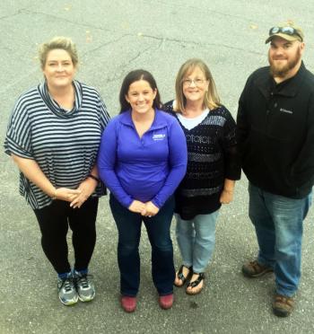 Four of the 57 members of The Big Money Weight Loss Challenge. SARAH MORLEY/Boothbay Register