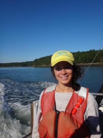 With her master's research funded by the Casco Bay Estuary Partnership, Whitley Gilbert is looking at causes of nutrient loading in the bay. Courtesy photo
