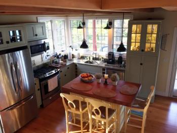 All the kitchen appliances were bought using travel points. SUZI THAYER/Boothbay Register