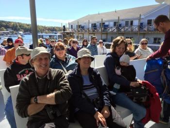 Passengers aboard the Harbor Princess were hopeful they’d spot a whale or two.They did. SUZI THAYER/Boothbay Register