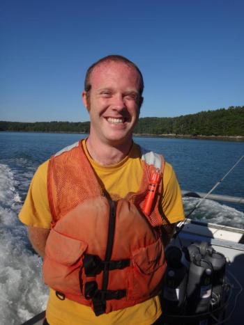 Carl Huntsberger is a new graduate student in the UMaine’s School of Marine Sciences who is researching more accurate ways to determine a lobster’s age. Courtesy photo