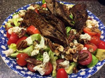A hot steak salad is a mainstay at my house. SUZI THAYER/Boothbay Register