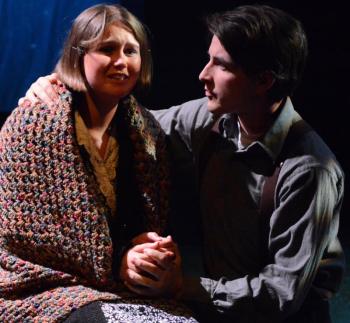 Thalia Eddyblouin and Noah Jones as Catherine and Tom Donohue, in "These Shining Lives", running Nov 3-6. Full details at www.heartwoodtheater.org. Courtesy of Joy Braley