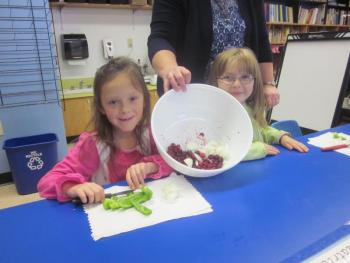 These young ladies are Team Fruit & Veggie! Courtesy of Lucy Ann Spaulding Courtesy of Lucy Ann Spaulding