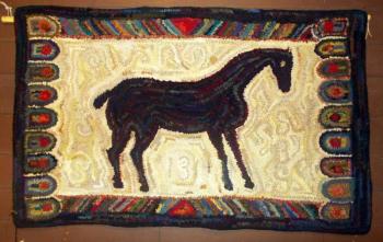 Hand-hooked rug by Susie Stephenson. Courtesy of Lucia Droby