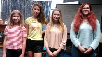 The four March sisters, as played by, from left, Emery Lorrain (Beth), Natalia Gosselin (Amy), Sierra Murray (Jo)and Ciara Pitcher (Meg). MORGAN CALLAN ROGERS/Boothbay Register
