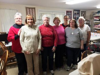 A group of women with caring hearts. From left: Colleen Gaffey, Karen Keyes, Sue Burge, Vickie Pinkham, Maggie Brown, Cindy Goodwin and Martha Reed. SUZI THAYER/Boothbay Register